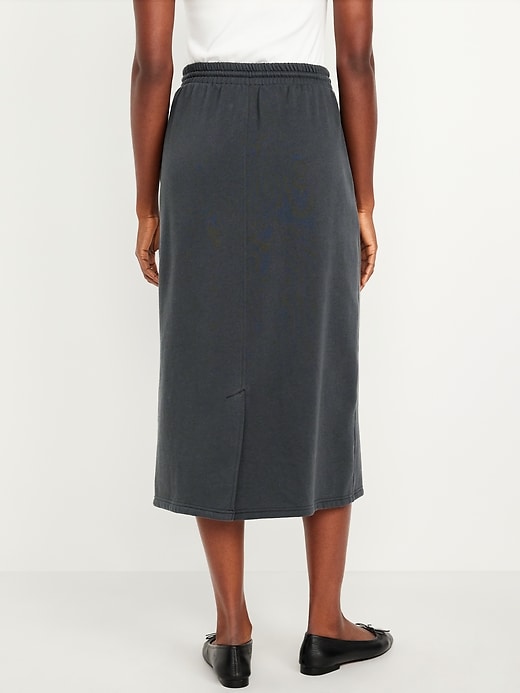 Image number 2 showing, High-Waisted Fleece Midi Skirt