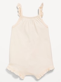 Image number 2 showing, Sleeveless Tie-Knot Graphic One-Piece Romper for Baby