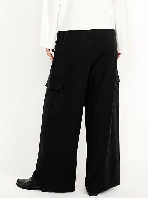 Image number 2 showing, Drapey Cargo Super Wide-Leg Pants