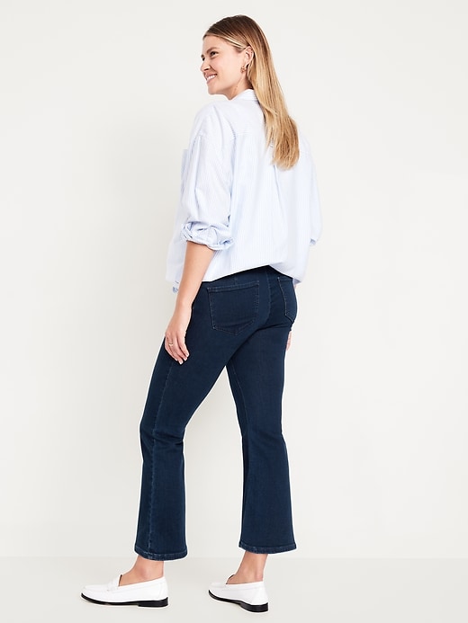 Image number 5 showing, Maternity Front Low-Panel Crop Flare Jeans