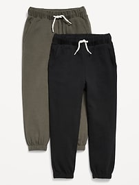 Image number 1 showing, French-Terry Jogger Sweatpants 2-Pack for Toddler Boys