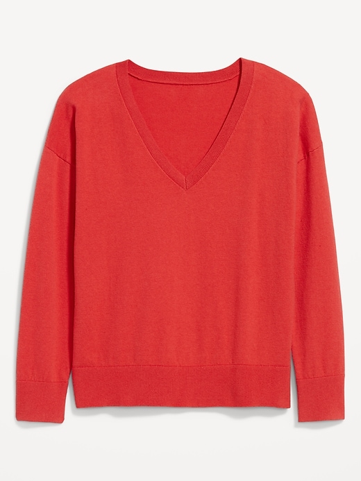 Image number 4 showing, SoSoft Lite Loose V-Neck Sweater