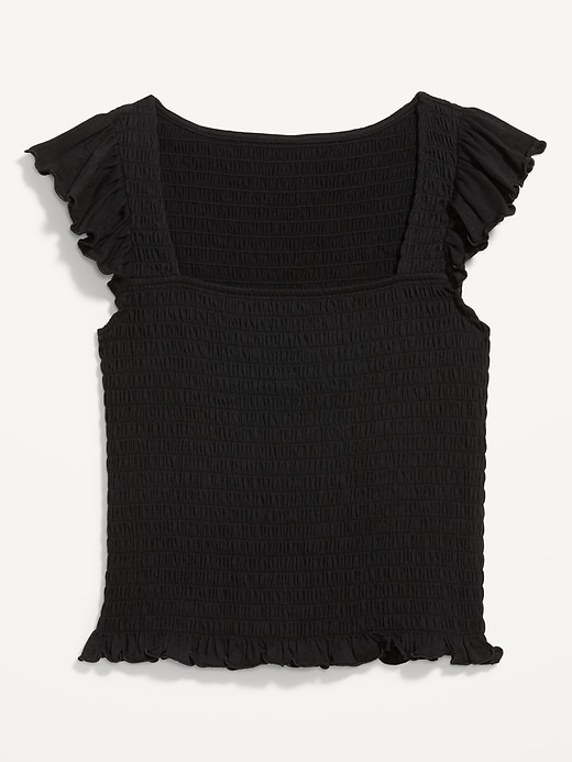 Image number 4 showing, Flutter-Sleeve Smocked Top