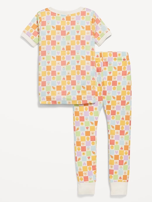 View large product image 2 of 2. Unisex Snug-Fit Printed Pajama Set for Toddler & Baby