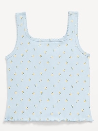 View large product image 3 of 3. Printed Fitted Ribbed Tank Top for Girls