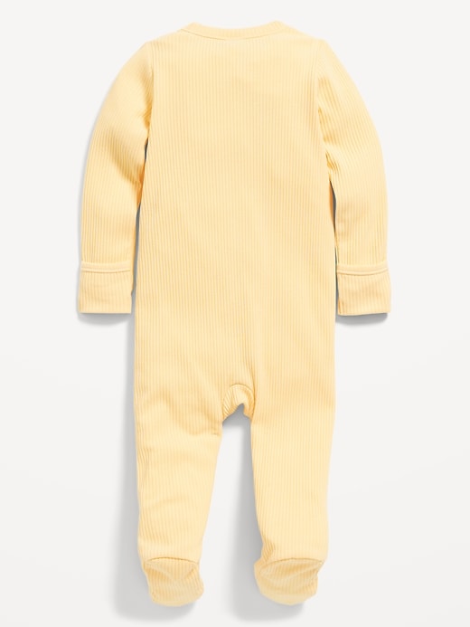 View large product image 2 of 2. Ribbed 2-Way-Zip Sleep & Play Footed One-Piece for Baby