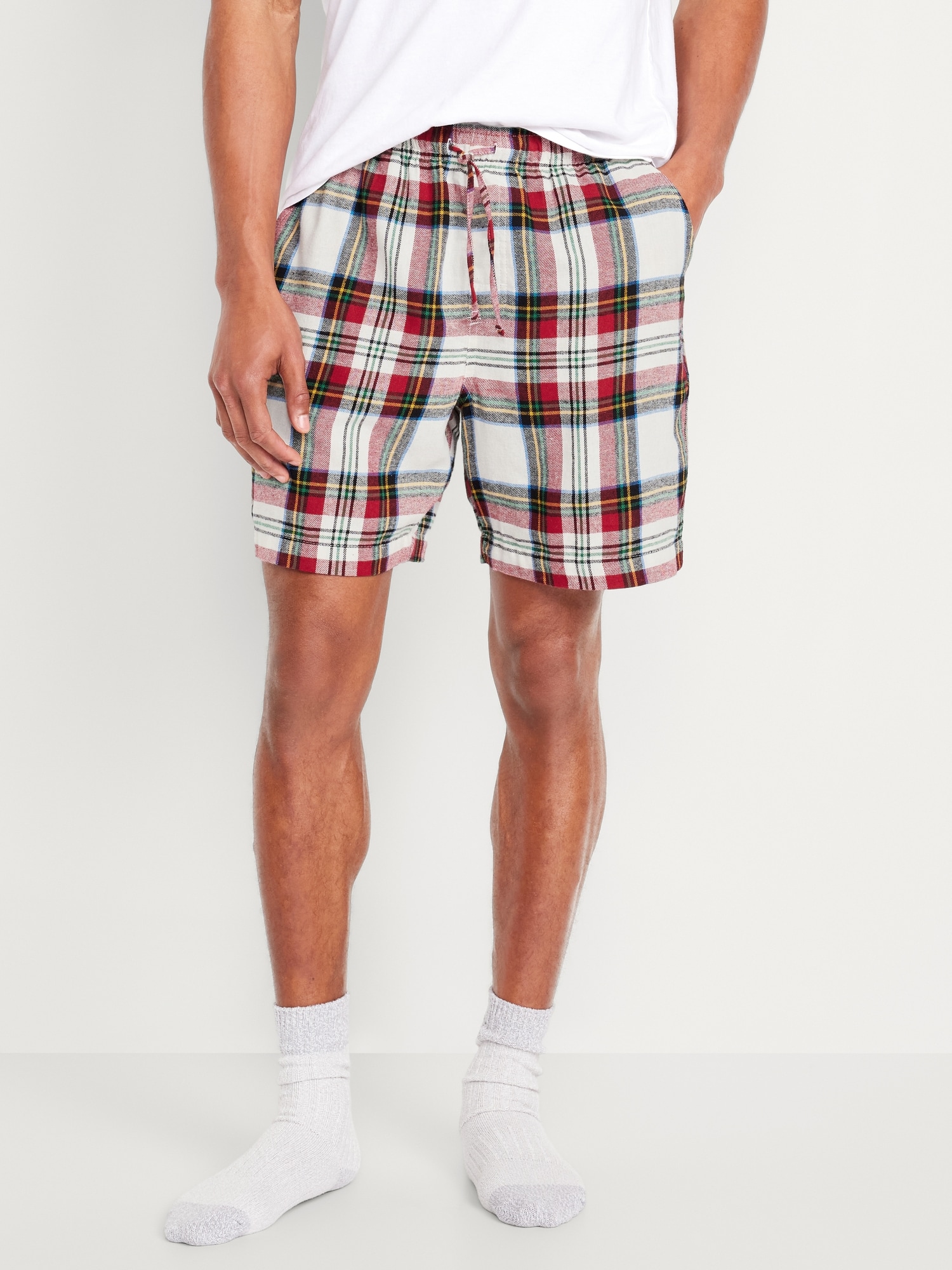 Flannel Pajama Shorts for Men