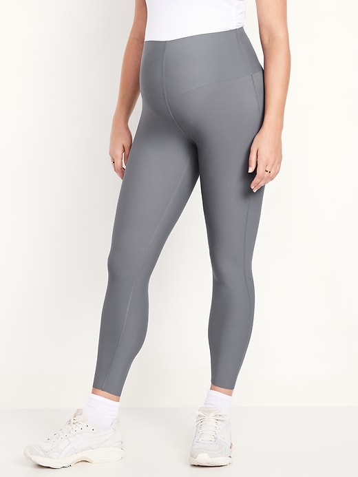 Image number 1 showing, Maternity Full-Panel PowerSoft Sculpt 7/8 Leggings