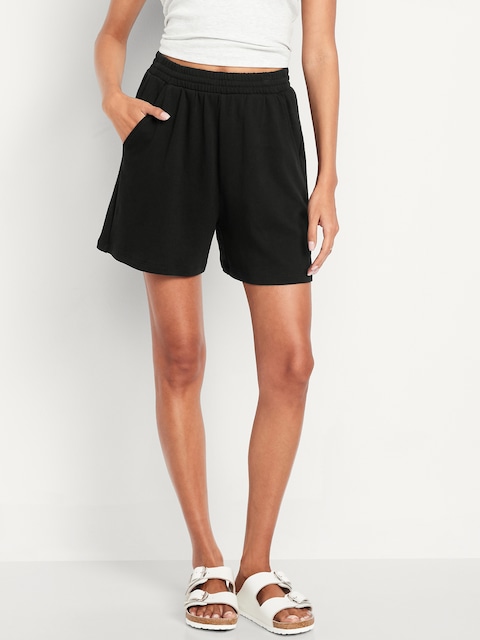 Extra High-Waisted SoComfy Sweat Shorts -- 5-inch inseam