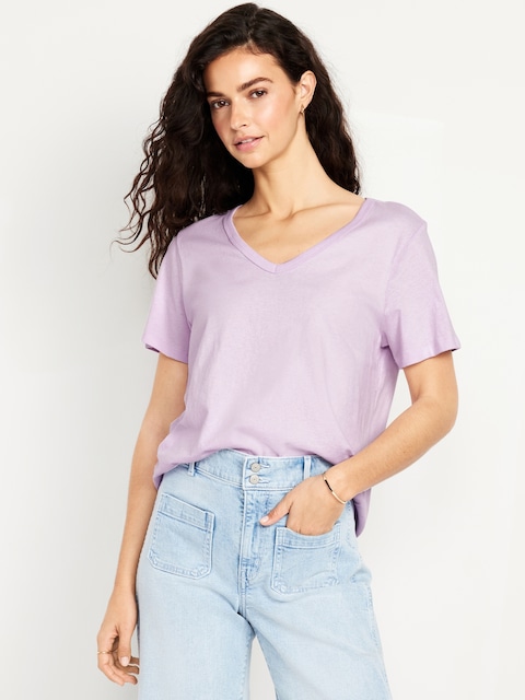 T-shirt passe-partout à encolure en V