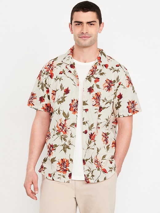 Image number 1 showing, Short-Sleeve Floral Camp Shirt