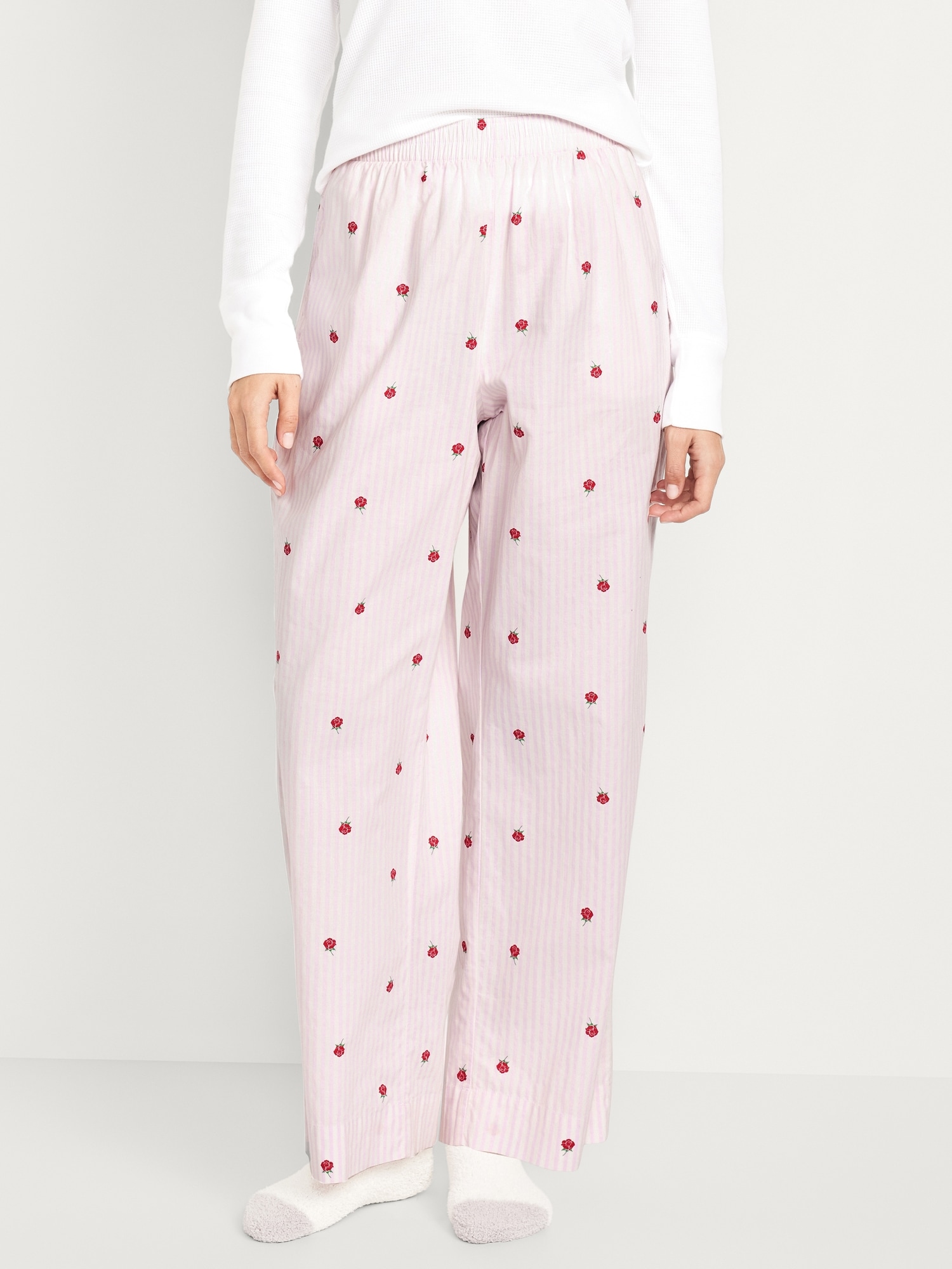 Pantalon de pyjama à taille haute assorti pour Femme