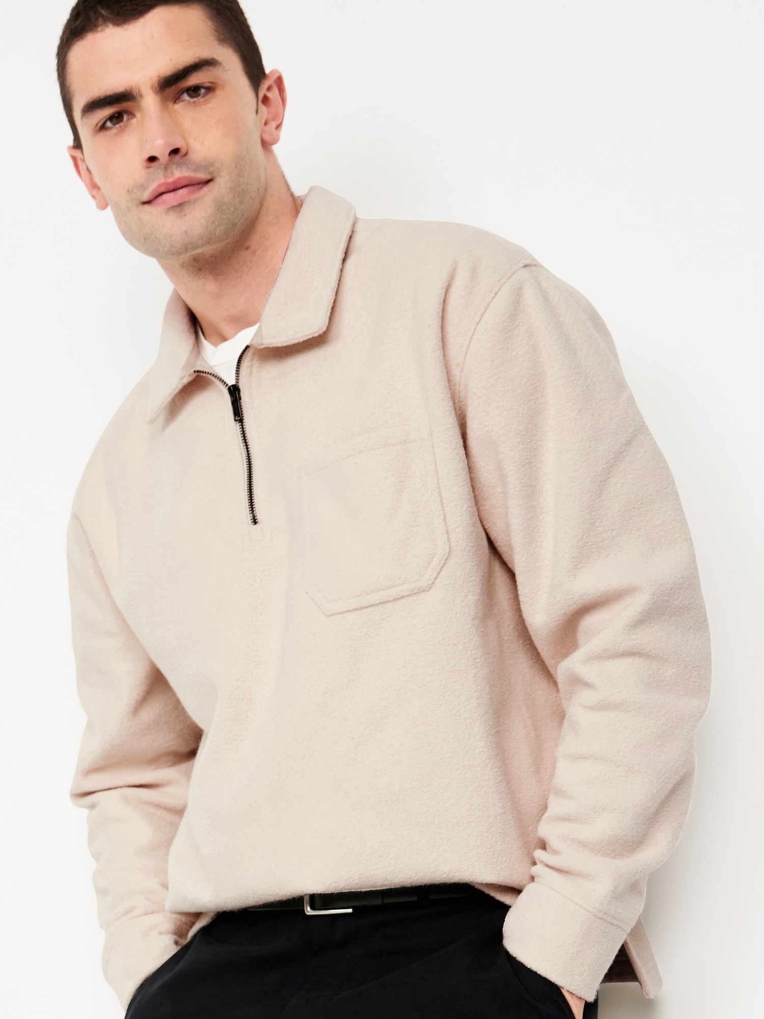 Terry Quarter-Zip Polo | Old Navy