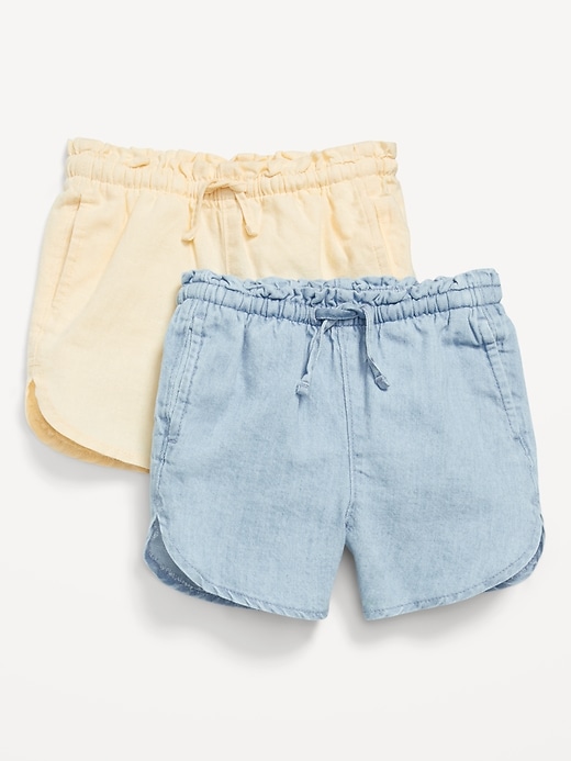 View large product image 1 of 1. Dolphin-Hem Shorts 2-Pack for Toddler Girls