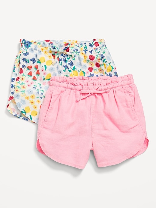 View large product image 1 of 1. Dolphin-Hem Shorts 2-Pack for Toddler Girls