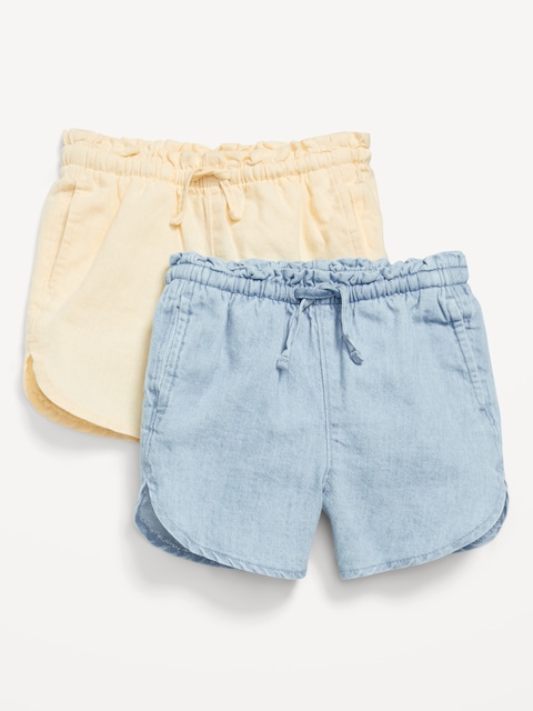 Short de cheer à ourlet fendu pour toute-petite fille (paquet de 2)