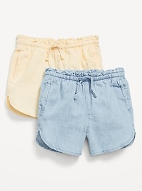 Image number 1 showing, Dolphin-Hem Shorts 2-Pack for Toddler Girls