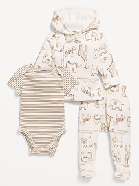 Image number 1 showing, Unisex 3-Piece Printed Layette Set for Baby