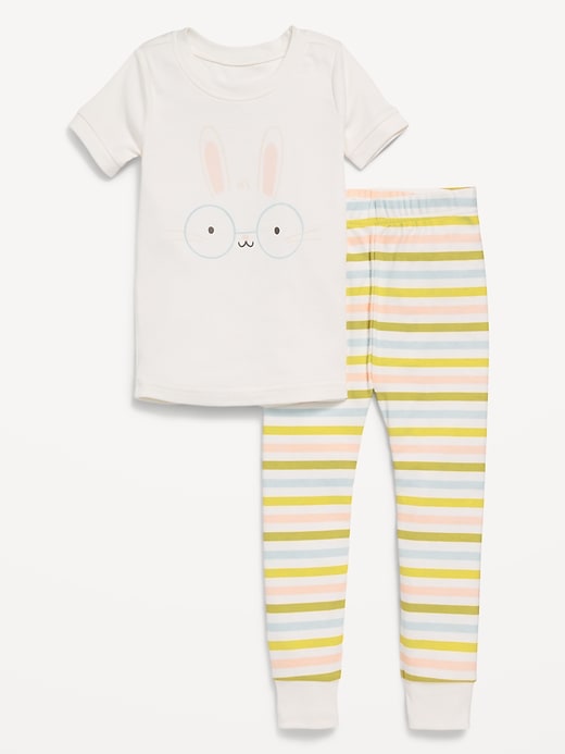 View large product image 1 of 1. Unisex Snug-Fit Printed Pajama Set for Toddler & Baby