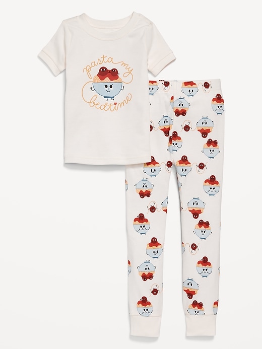 View large product image 1 of 2. Unisex Printed Snug-Fit Pajama Set for Toddler & Baby