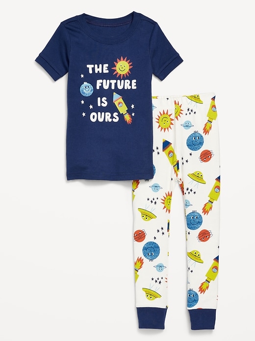 View large product image 1 of 2. Snug-Fit Graphic Pajama Set for Toddler & Baby