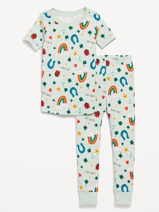 View large product image 1 of 1. Unisex Printed Snug-Fit Pajama Set for Toddler & Baby