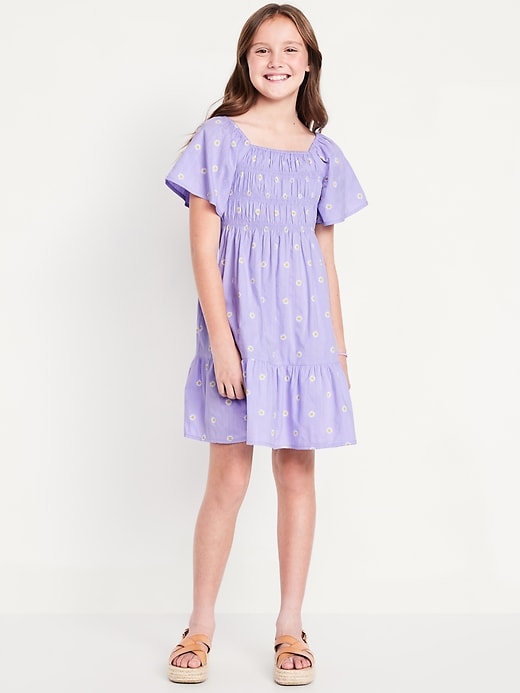 View large product image 1 of 3. Flutter-Sleeve Fit and Flare Dress for Girls