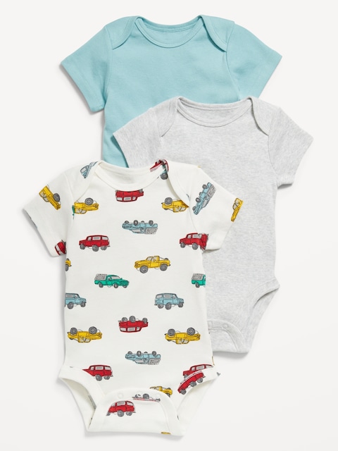 Short-Sleeve Bodysuit 3-Pack for Baby