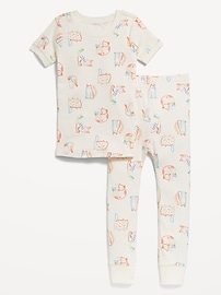 Image number 1 showing, Printed Snug-Fit Pajama Set for Toddler Girls