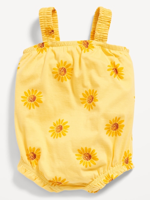 Printed Sleeveless One-Piece Romper for Baby