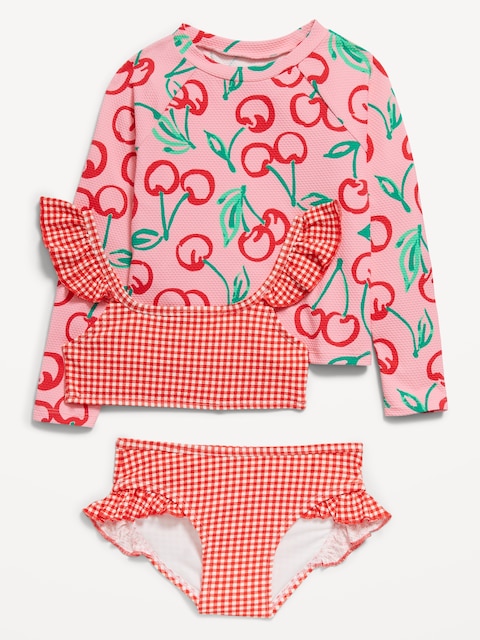 Maillot de bain anti-UV 3 pièces pour tout-petite et bébé