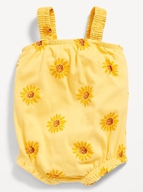 Image number 1 showing, Printed Sleeveless One-Piece Romper for Baby