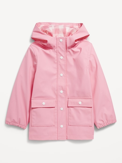 View large product image 1 of 1. Oversized Water-Resistant Hooded Jacket for Girls