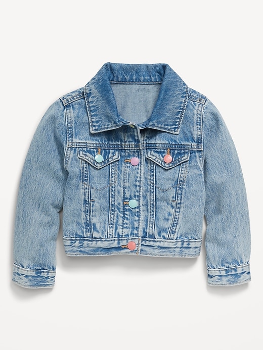 View large product image 2 of 4. Cropped Trucker Jean Jacket for Toddler Girls