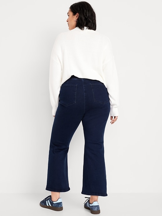 Image number 7 showing, High-Waisted Weekender Pull-On Crop Flare Jeans