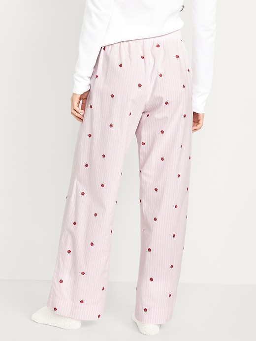 L'image numéro 2 présente Pantalon de pyjama à taille haute assorti pour Femme