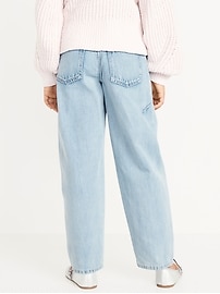 Image number 2 showing, High-Waisted Barrel-Leg Jeans for Girls