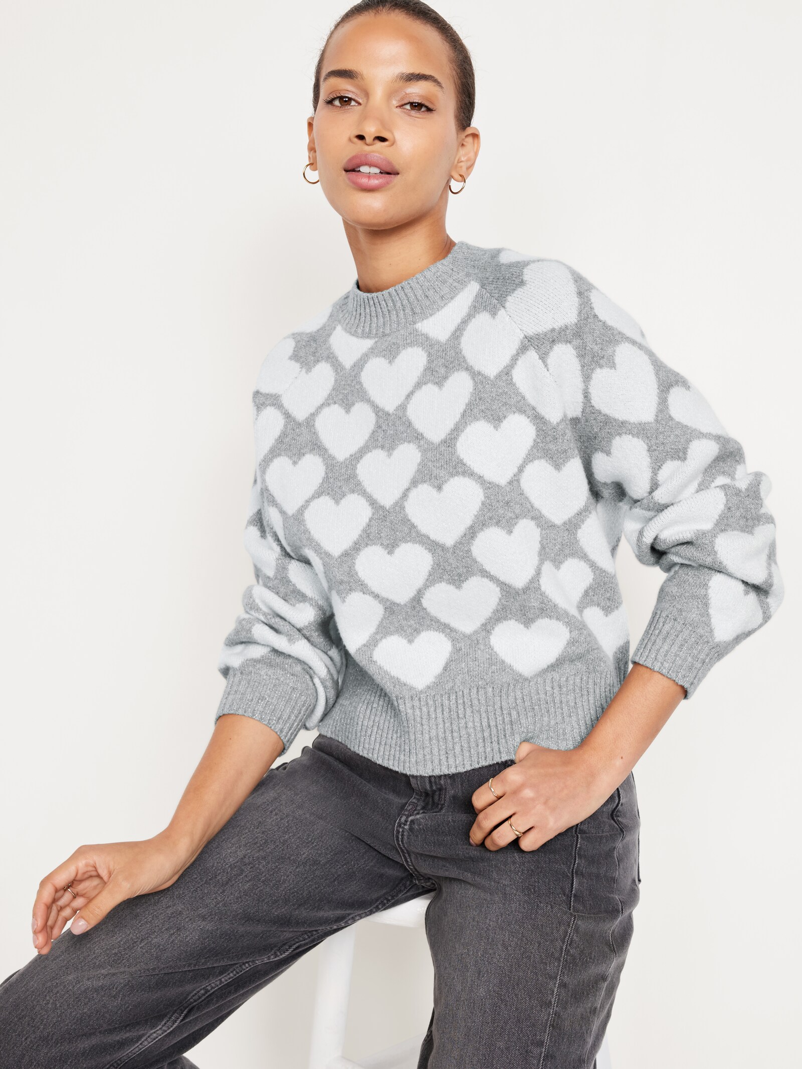 SoSoft Loose Crew-Neck Valentine Sweater | Old Navy