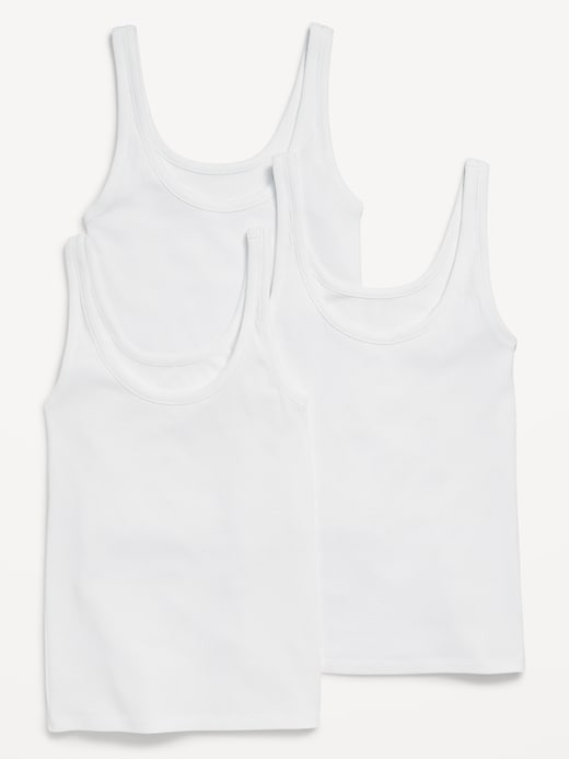 View large product image 1 of 1. 3-Pack Ribbed Tank Top