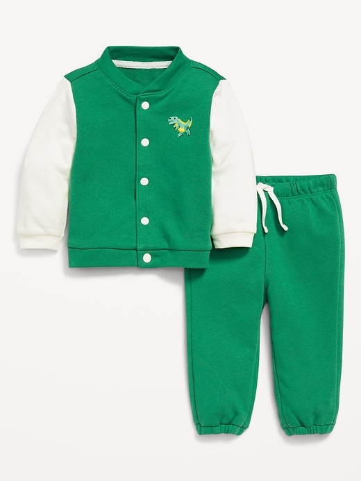 View large product image 1 of 1. French Terry Bomber Jacket and Sweatpants Set for Baby