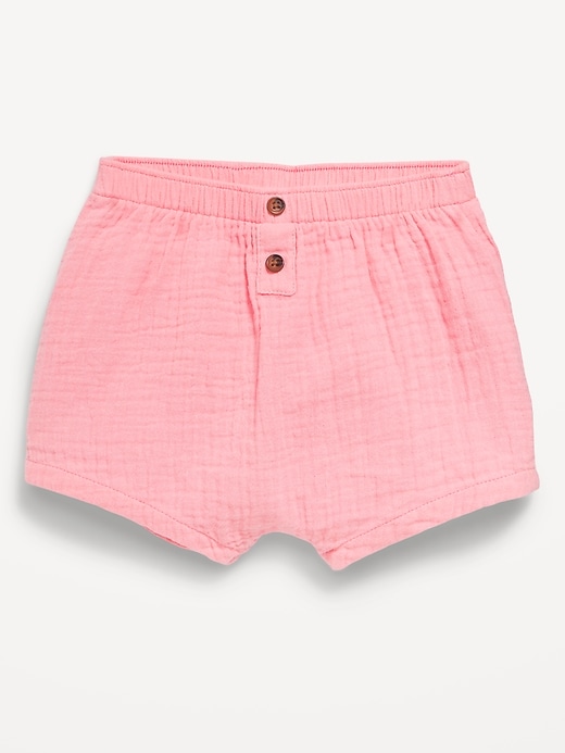 View large product image 1 of 2. Double-Weave Button-Front Shorts for Baby