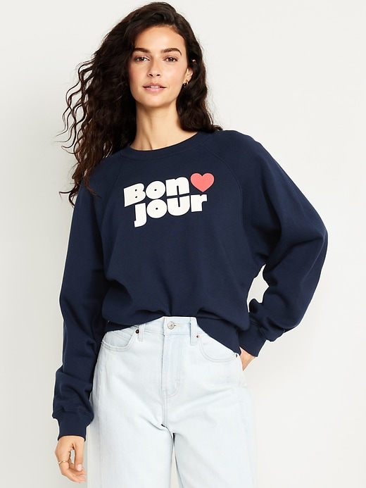 Image number 1 showing, SoComfy Crew-Neck Graphic Sweatshirt