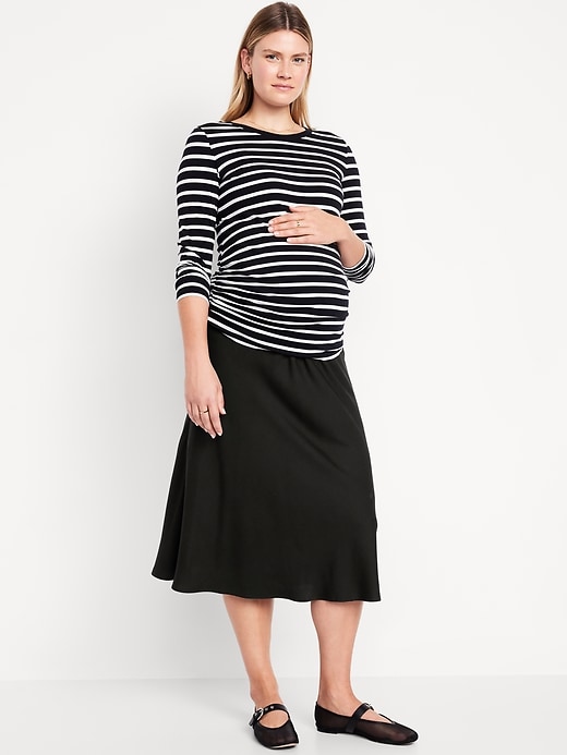 Image number 1 showing, Maternity A-Line Midi Skirt