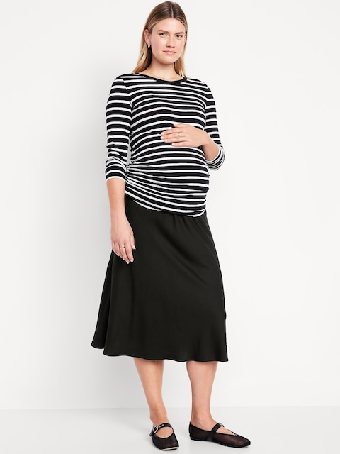 Maternity A-Line Midi Skirt