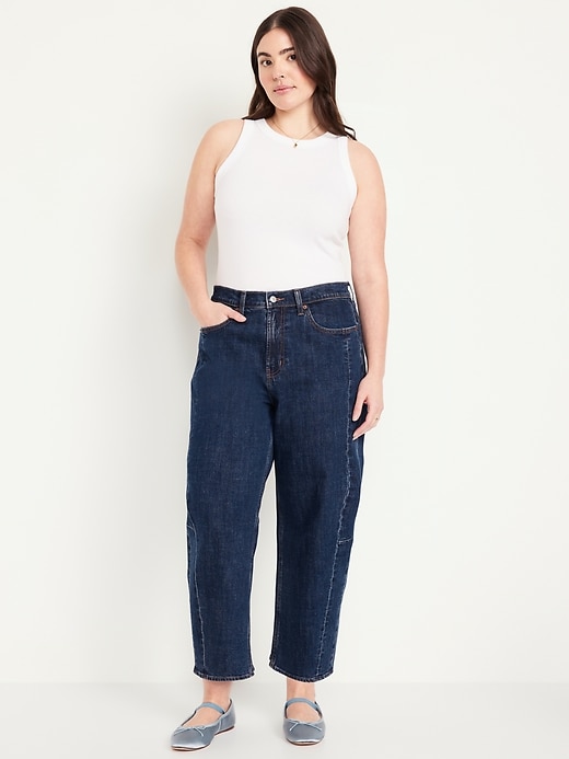 Image number 6 showing, High-Waisted Barrel Ankle Jeans