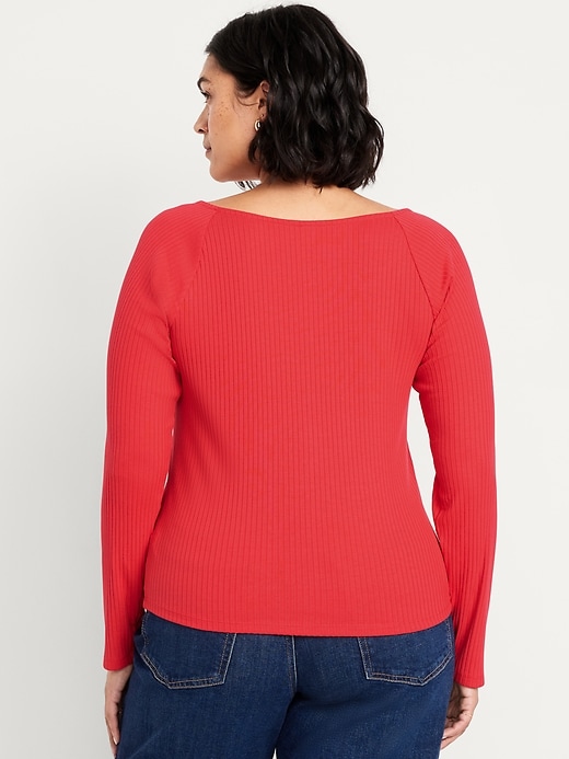 Image number 8 showing, Cinched Rib-Knit Top