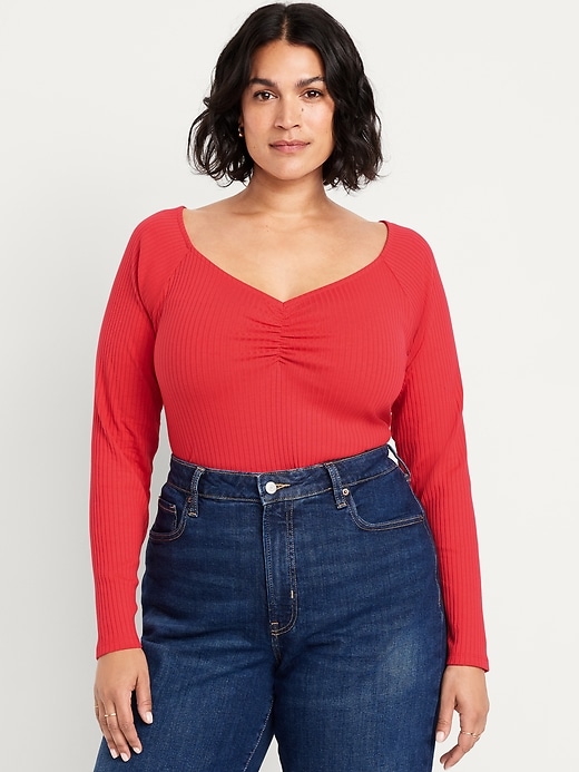 Image number 7 showing, Cinched Rib-Knit Top