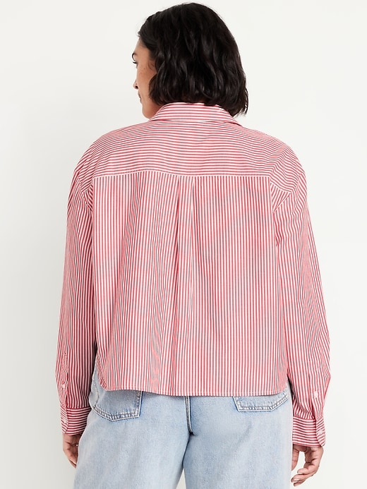 Image number 6 showing, Button-Down Crop Shirt