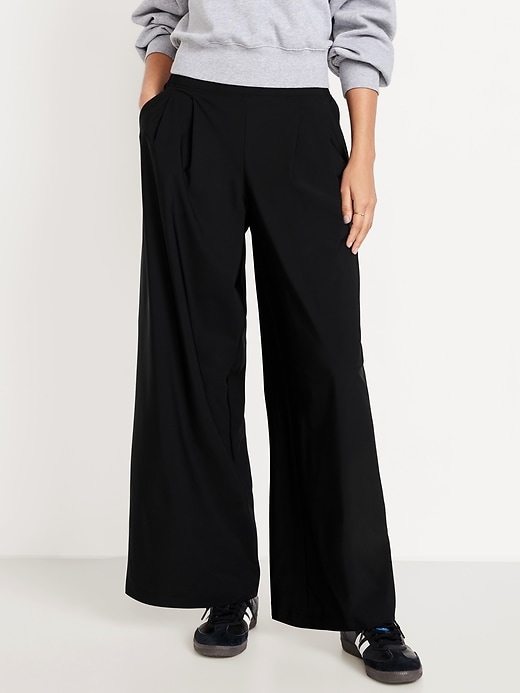 Image number 1 showing, Extra High-Waisted SleekTech Pleated Trousers