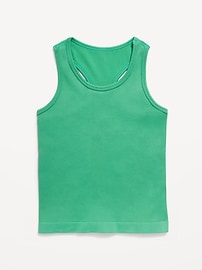 View large product image 3 of 3. Seamless Fitted Performance Tank Top for Girls